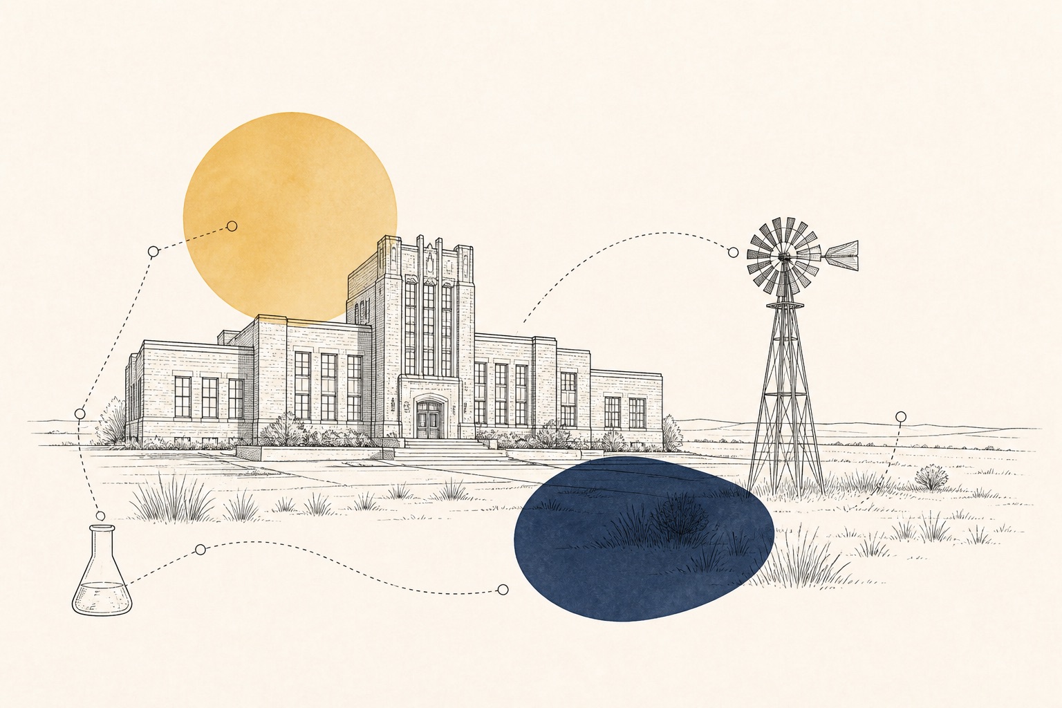 Amarillo College illustrated campus cover