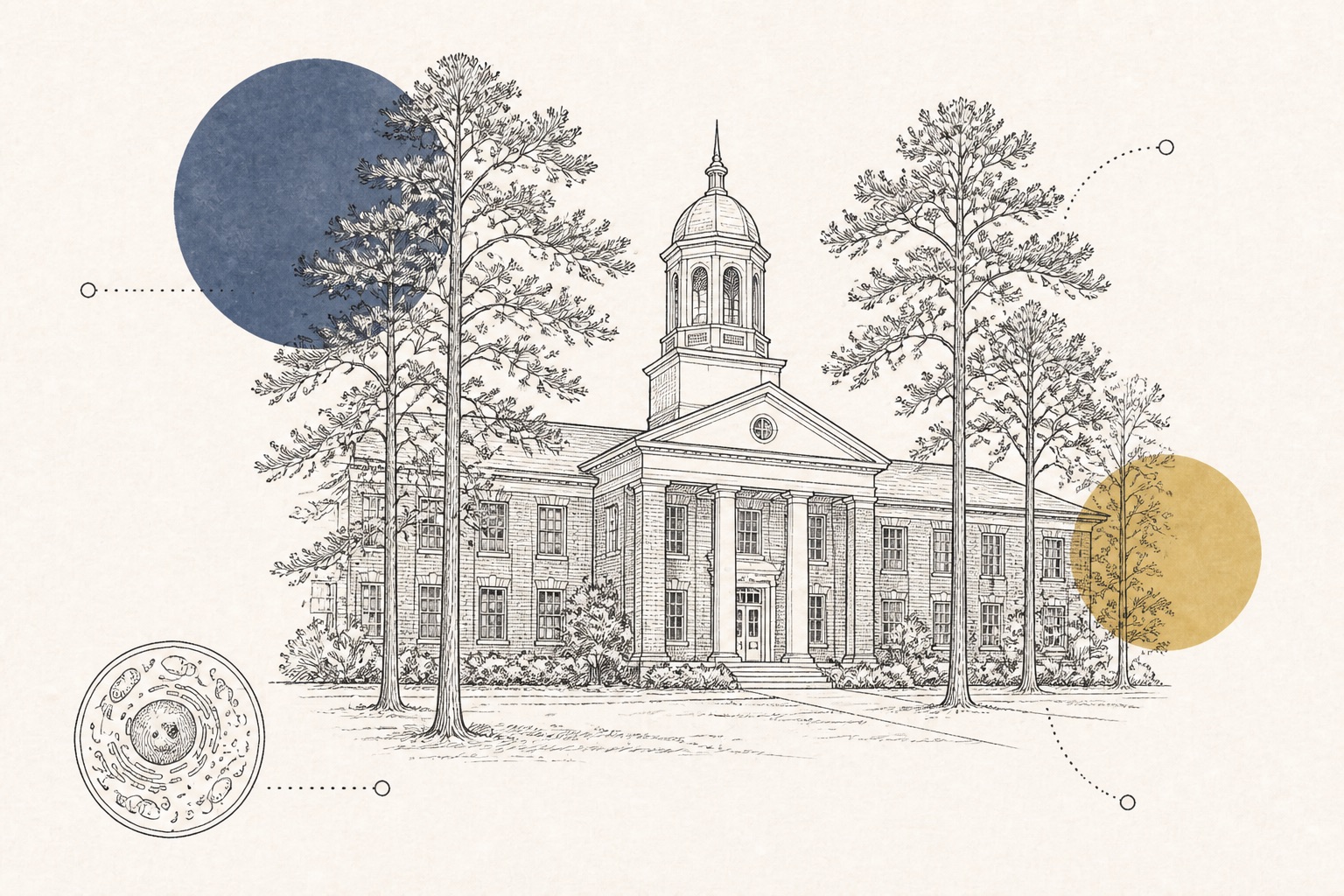 Georgia Southern University illustrated campus cover